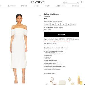 REVOLVE White Strapless Midi Dress